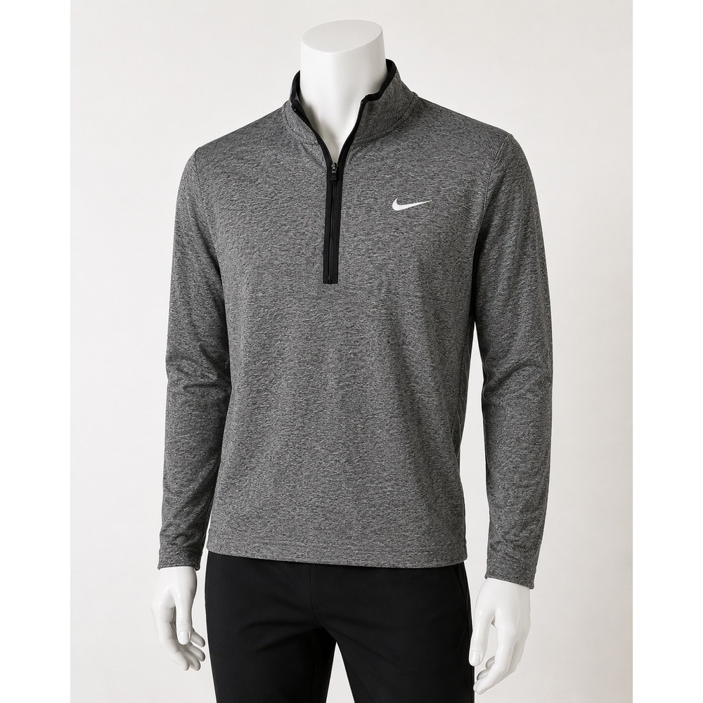 Nike Mens Dri-FIT Quarter Zip Pullover Gray Heather Training Top DH1261-010 XXL